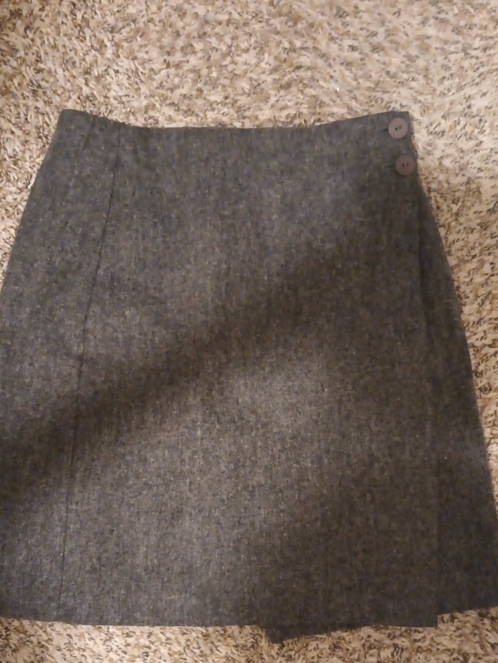 Classic Gray Wool A-Line Skirt Fully Lined Size 8